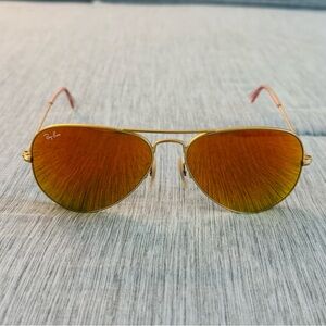 Ray-Ban Aviator Sunglasses - Gold Frame with Amber Lenses